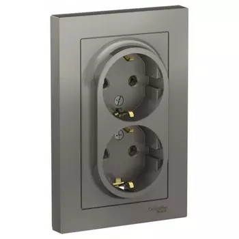 Розетка Systeme Electric AtlasDesign встраиваемая сталь (ATN000924)