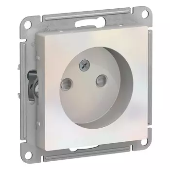 Розетка Systeme Electric AtlasDesign встраиваемая жемчуг со шторками (ATN000449)
