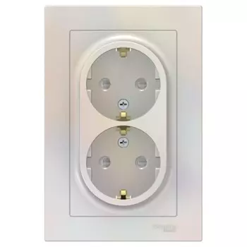 Розетка Systeme Electric AtlasDesign встраиваемая жемчуг со шторками (ATN000426)