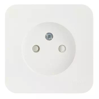 Розетка Systeme Electric Blanca накладная белая со шторками (BLNRA001111)