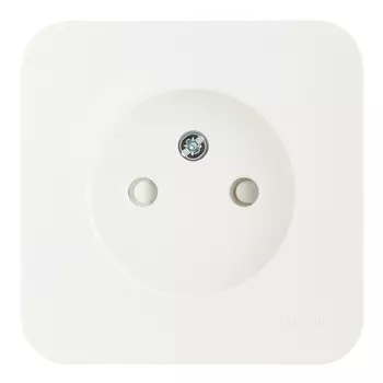 Розетка Systeme Electric Blanca накладная молочная со шторками (BLNRA001112)