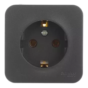 Розетка Systeme Electric Blanca накладная антрацит (BLNRA010116)