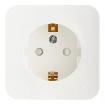 Розетка Systeme Electric Blanca накладная молочная со шторками (BLNRA011112)