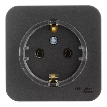 Розетка Systeme Electric Blanca накладная антрацит компакт (BLNRA110116)