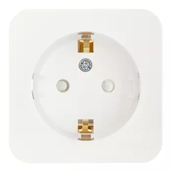 Розетка Systeme Electric Blanca накладная молочная со шторками компакт (BLNRA111112)