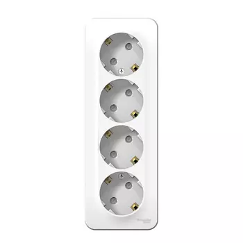 Розетка Systeme Electric Blanca накладная белая со шторками (BLNRA011411)