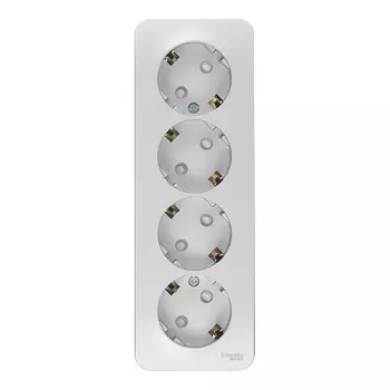 Розетка Systeme Electric Blanca накладная алюминий со шторками (BLNRA011413)