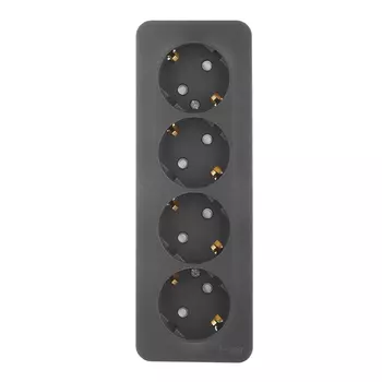 Розетка Systeme Electric Blanca накладная антрацит со шторками (BLNRA011416)