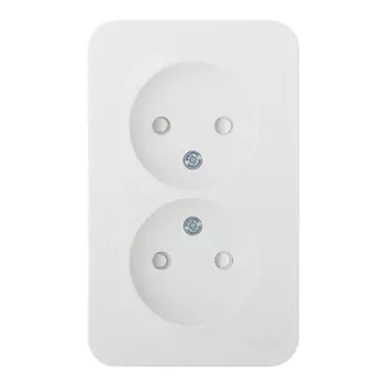 Розетка Systeme Electric Blanca накладная белая со шторками (BLNRA001211)