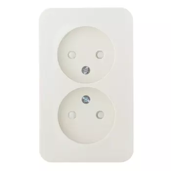Розетка Systeme Electric Blanca накладная бежевая со шторками (BLNRA001217)