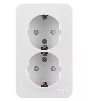 Розетка Systeme Electric Blanca накладная белая со шторками (BLNRA011211)