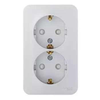 Розетка Systeme Electric Blanca накладная алюминий со шторками (BLNRA011213)