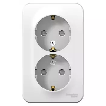 Розетка Systeme Electric Blanca накладная белая со шторками (BLNRA011201)