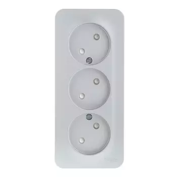 Розетка Systeme Electric Blanca накладная алюминий со шторками (BLNRA001313)