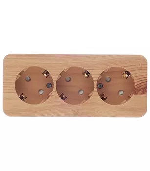 Розетка Systeme Electric Blanca накладная ясень со шторками (BLNRA011315)