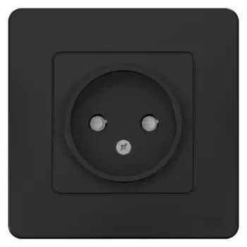 Розетка Systeme Electric Blanca встраиваемая антрацит со шторками (BLNRS000116)