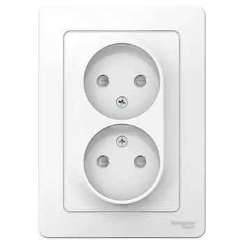 Розетка Systeme Electric Blanca встраиваемая белая со шторками (BLNRS000121)