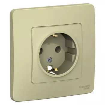 Розетка Systeme Electric Blanca встраиваемая бежевая (BLNRS001017)
