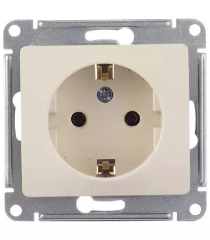 Розетка Systeme Electric Glossa встраиваемая бежевая (GSL000243)