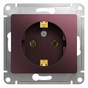 Розетка Systeme Electric Glossa встраиваемая баклажановая (GSL001143)