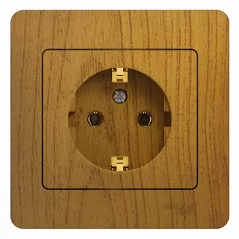 Розетка Systeme Electric Glossa встраиваемая дуб (GSL000542)