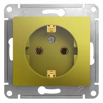 Розетка Systeme Electric Glossa встраиваемая фисташковая (GSL001043)
