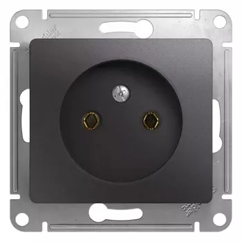 Розетка Systeme Electric Glossa встраиваемая графит (GSL001341)