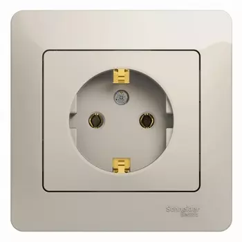 Розетка Systeme Electric Glossa встраиваемая молочная (GSL000942)