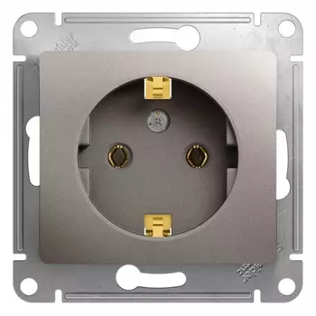 Розетка Systeme Electric Glossa встраиваемая платина (GSL001243)