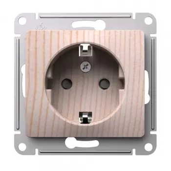 Розетка Systeme Electric Glossa встраиваемая сосна (SE GSL001545)