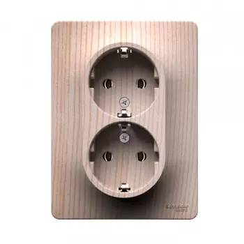 Розетка Systeme Electric Glossa встраиваемая сосна (SE GSL001524)