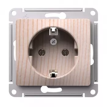 Розетка Systeme Electric Glossa встраиваемая сосна (SE GSL001543)
