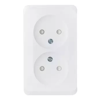 Розетка Systeme Electric Этюд накладная белая со шторками (PA16-006B)