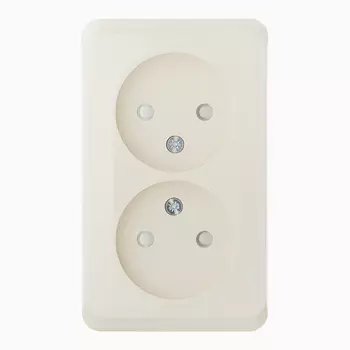 Розетка Systeme Electric Этюд накладная кремовая со шторками (PA16-006K)