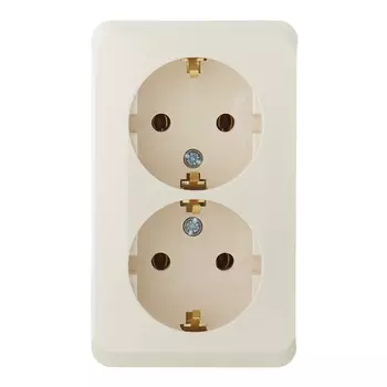 Розетка Systeme Electric Этюд накладная кремовая (PA16-007K)