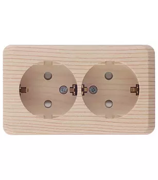 Розетка Systeme Electric Этюд накладная сосна со шторками (PA16-008D)