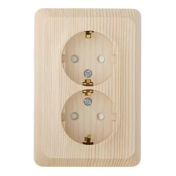 Розетка Systeme Electric Этюд накладная сосна со шторками (PA16-108D)