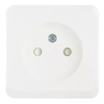 Розетка Systeme Electric Этюд накладная белая со шторками (PA16-002B)