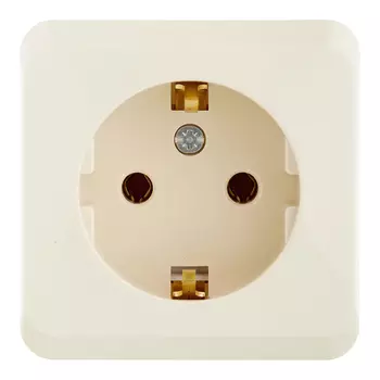 Розетка Systeme Electric Этюд накладная кремовая (PA16-003K)