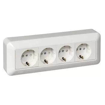 Розетка Systeme Electric Wessen 59 накладная белая (RA16-411M-B)