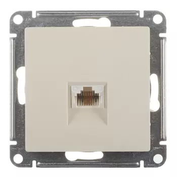 Розетка телефонная Systeme Electric AtlasDesign встраиваемая бежевая RJ11 (ATN000281)