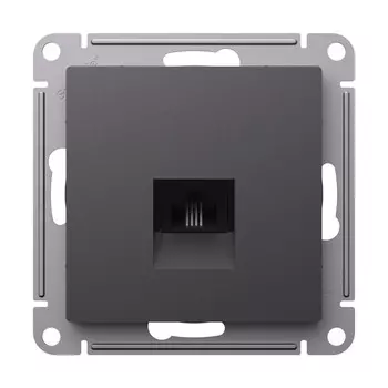 Розетка телефонная Systeme Electric AtlasDesign встраиваемая базальт RJ11 (ATN001481)