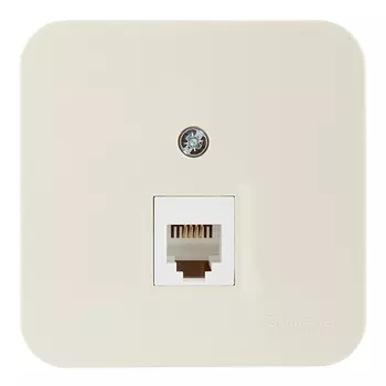 Розетка телефонная Systeme Electric Blanca накладная бежевая (BLNIA011007)