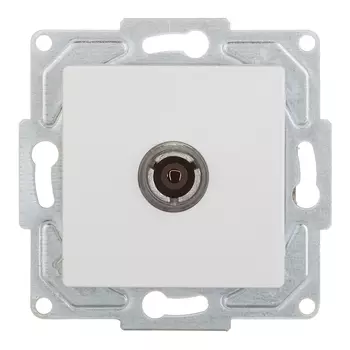 Розетка телевизионная GUNSAN Eqona 16401100-159122 оконечная/проходная TV скрытая установка белая IP20