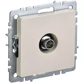 Розетка телевизионная IEK Brite РТВ11-0-БрКр встраиваемая бежевая (BR-A10-O-K10)