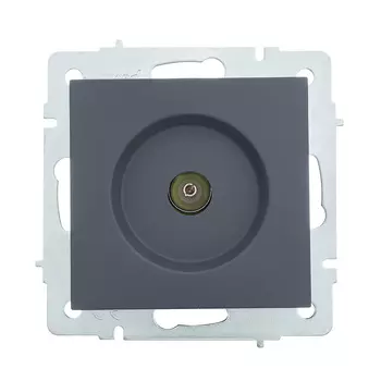 Розетка телевизионная Lezard Vesna встраиваемая графит RJ11 (742-3488-130)