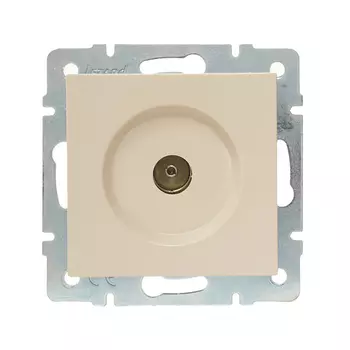 Розетка телевизионная Lezard Vesna встраиваемая крем RJ11 (742-0388-130)