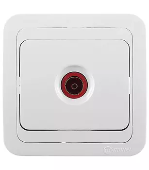 Розетка телевизионная Makel Mimoza встраиваемая белая (12007)