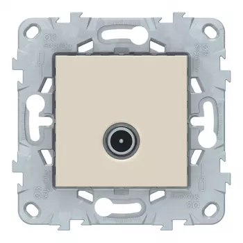 Розетка телевизионная Schneider Electric Unica NEW встраиваемая бежевая (NU546344)