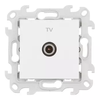 Розетка телевизионная Simon 24 Harmonie встраиваемая белая (2450476-030)